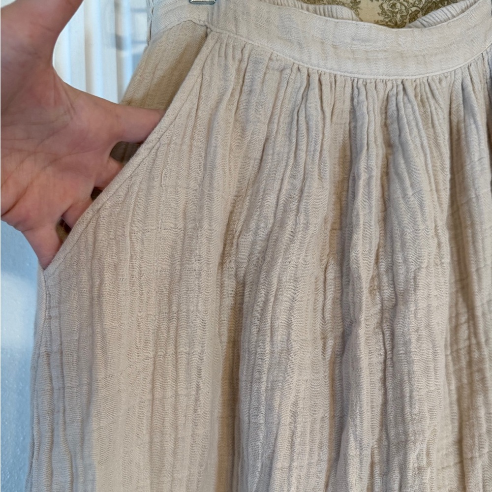 It is well LA Gauze 100% Cotton Sleeveless Top and Maxi Skirt Set in Natural - Picture 3 of 12